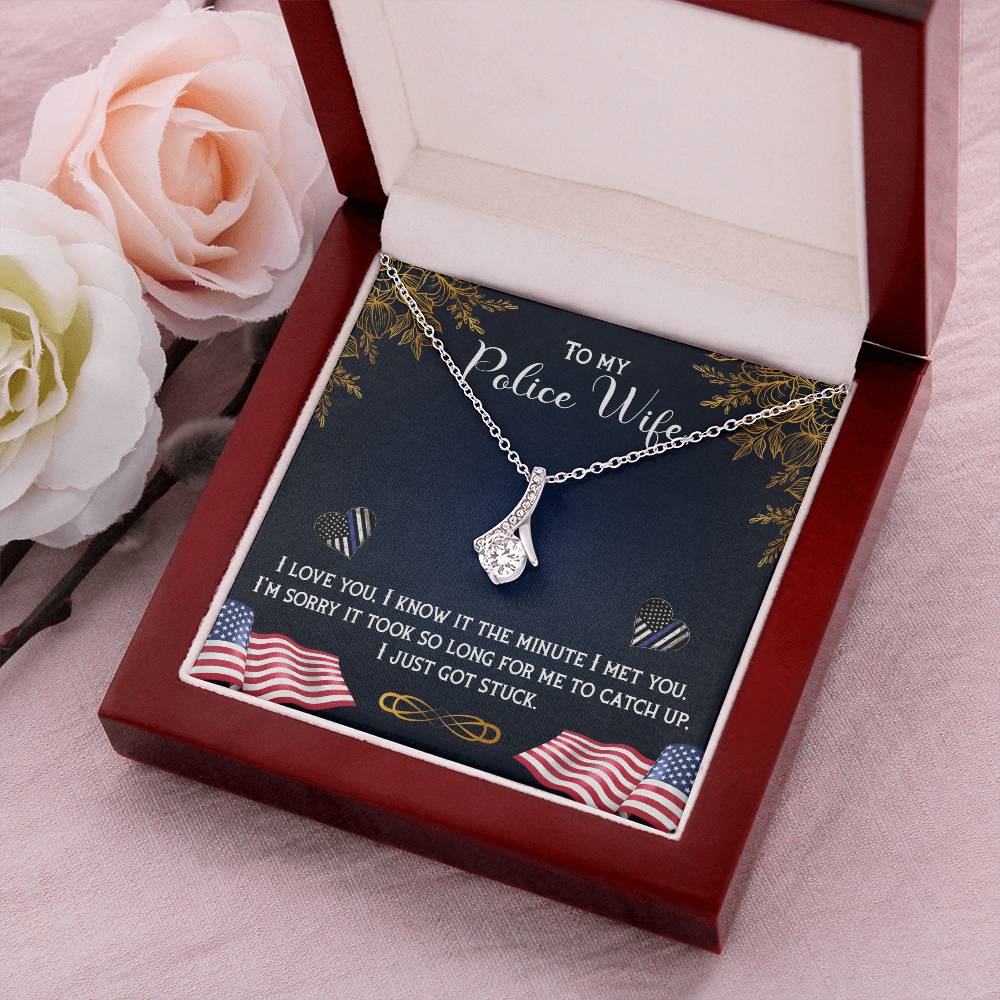 Beautiful Sparkly Pendant Police Wife Alluring Beauty Necklace