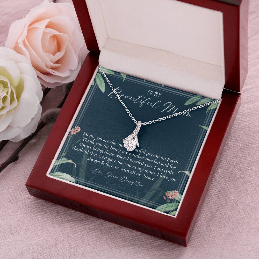 To My Beautiful Mom Necklace To Mom Gift Mom Gift Mom Necklace Jewelry From Daughter Gift Mom Birthday Christmas Mothers Day 1 Alluring Beauty Necklace