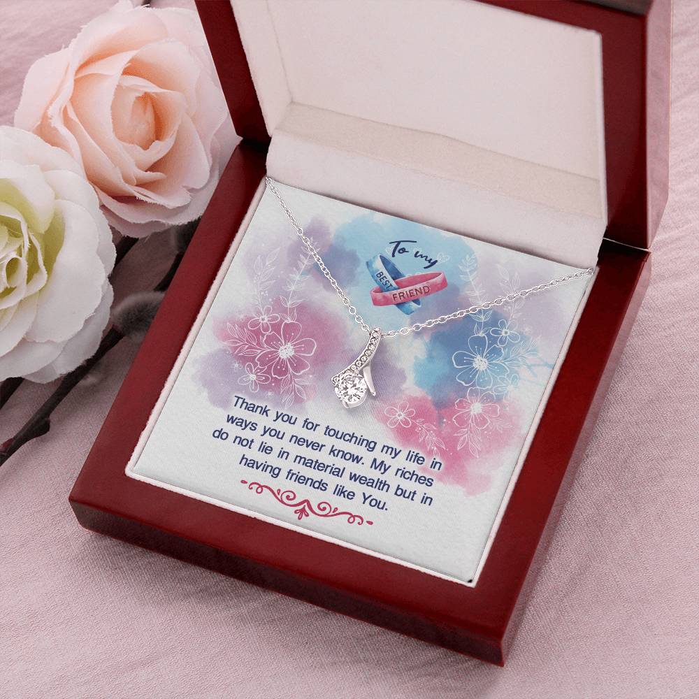 Best Friend Gift Best Friend Necklace Best Friend Distance Gifts Best Friend Birthday Gift - To My Best Friend Hearts Necklace Alluring Beauty Necklace