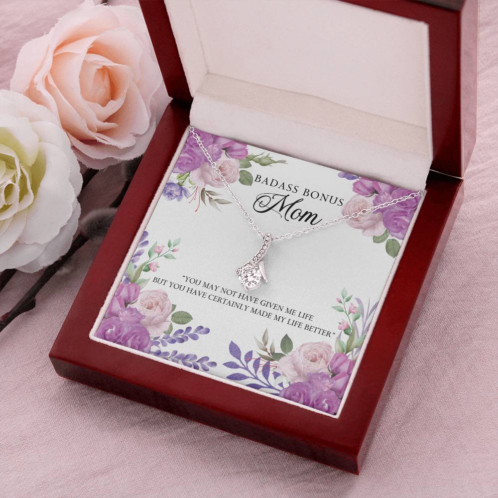 Badass Bonus Mom Necklace Alluring Beauty Necklace