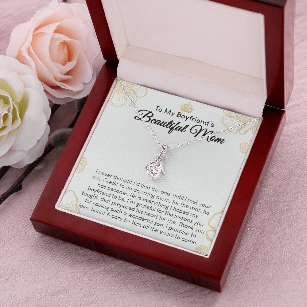 To My Boyfriend's Mom Alluring Beauty Necklace  Gift For Her Alluring Beauty Necklace