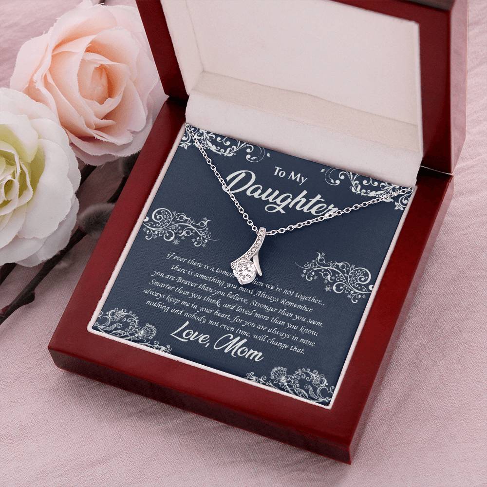 To My Daughter - For Daughter From Mom Mom And Daughter Gift Valentine's Alluring Beauty Necklace