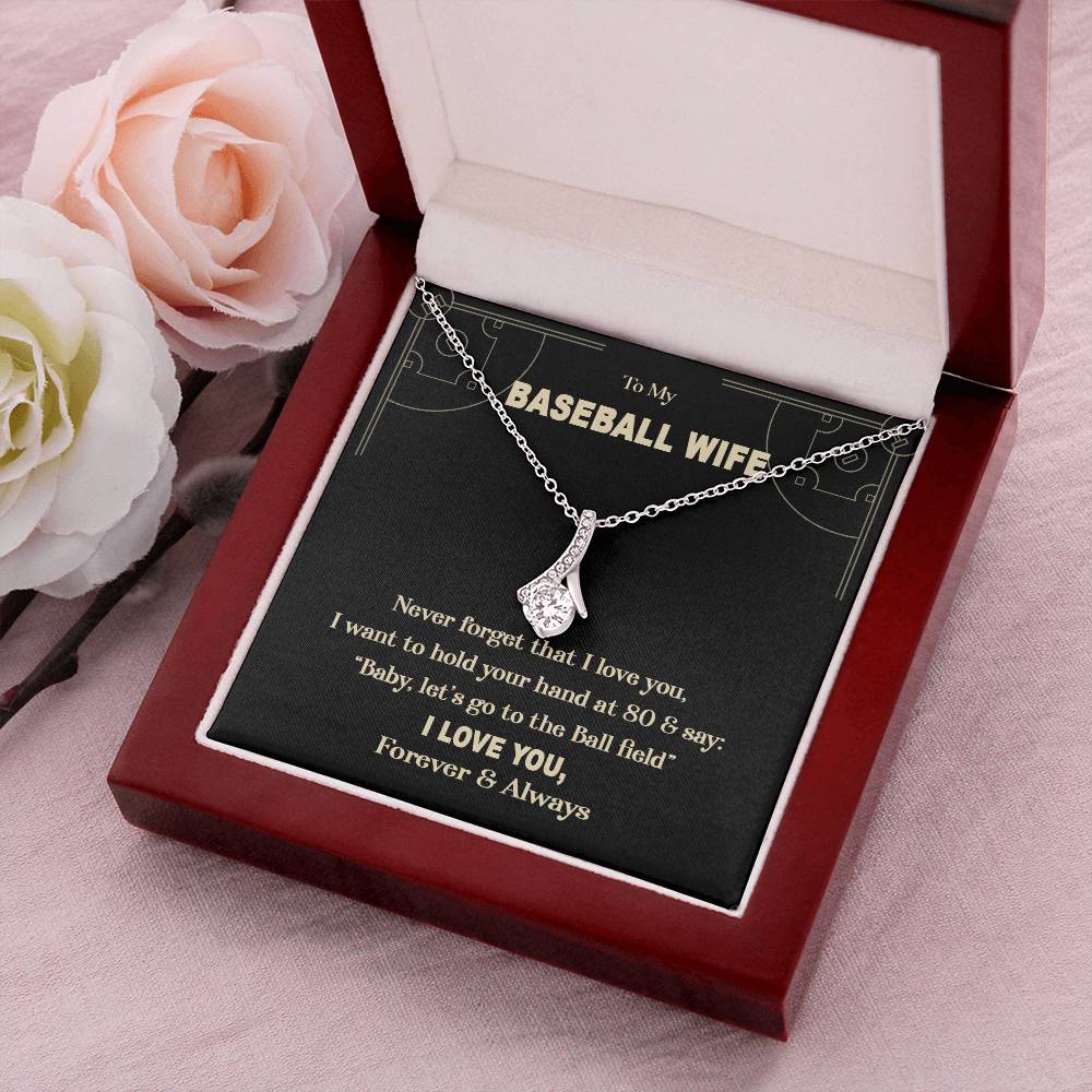 To My Baseball Wife - Baby Let's Go To The Ball Field - Luxury Necklace 3 Alluring Beauty Necklace