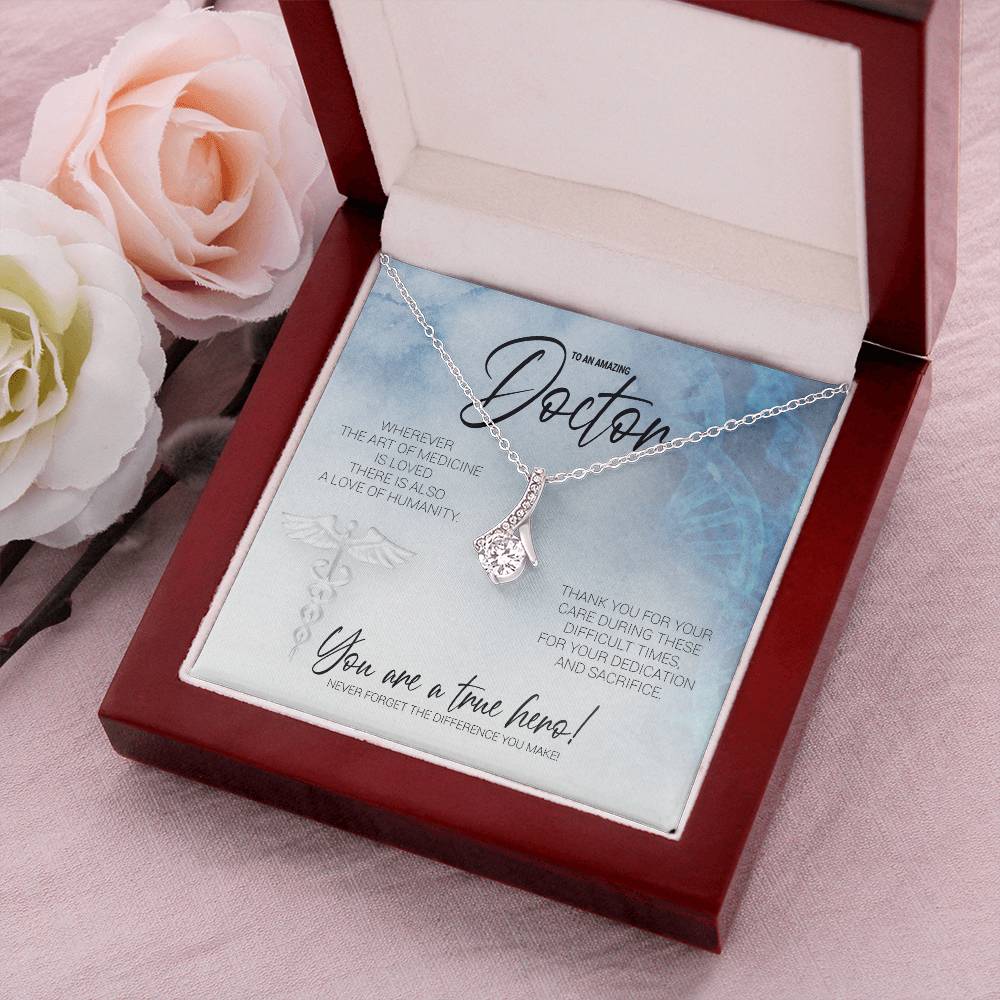 To An Amazing Doctor Sparkly Pendant Gift Alluring Beauty Necklace