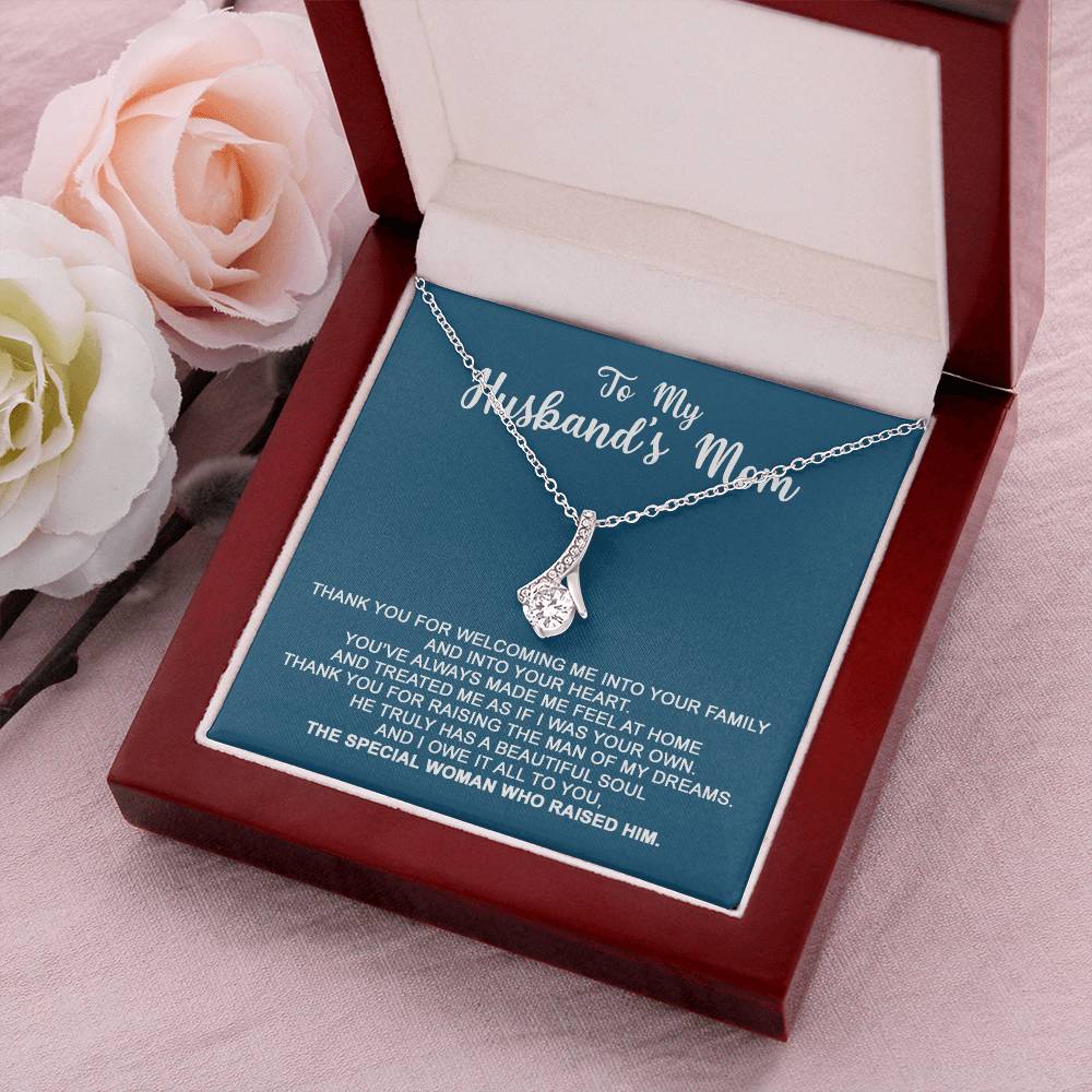 To My Husband's Mom - I Owe It All To You - Necklace Alluring Beauty Necklace